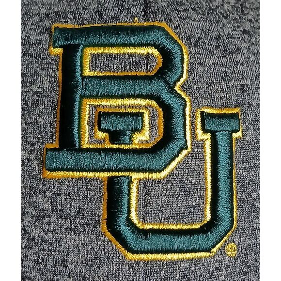 Baylor University Bears Zephyr Fitted Baseball Cap Hat Medium Stretch Gray - Picture 1 of 7